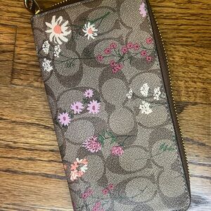 Coach Brown Floral Women's Wallet